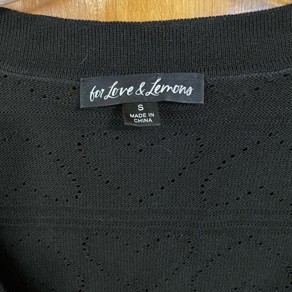 For Love & Lemons Neve Crop Cardigan Sweater - Picture 3 of 6